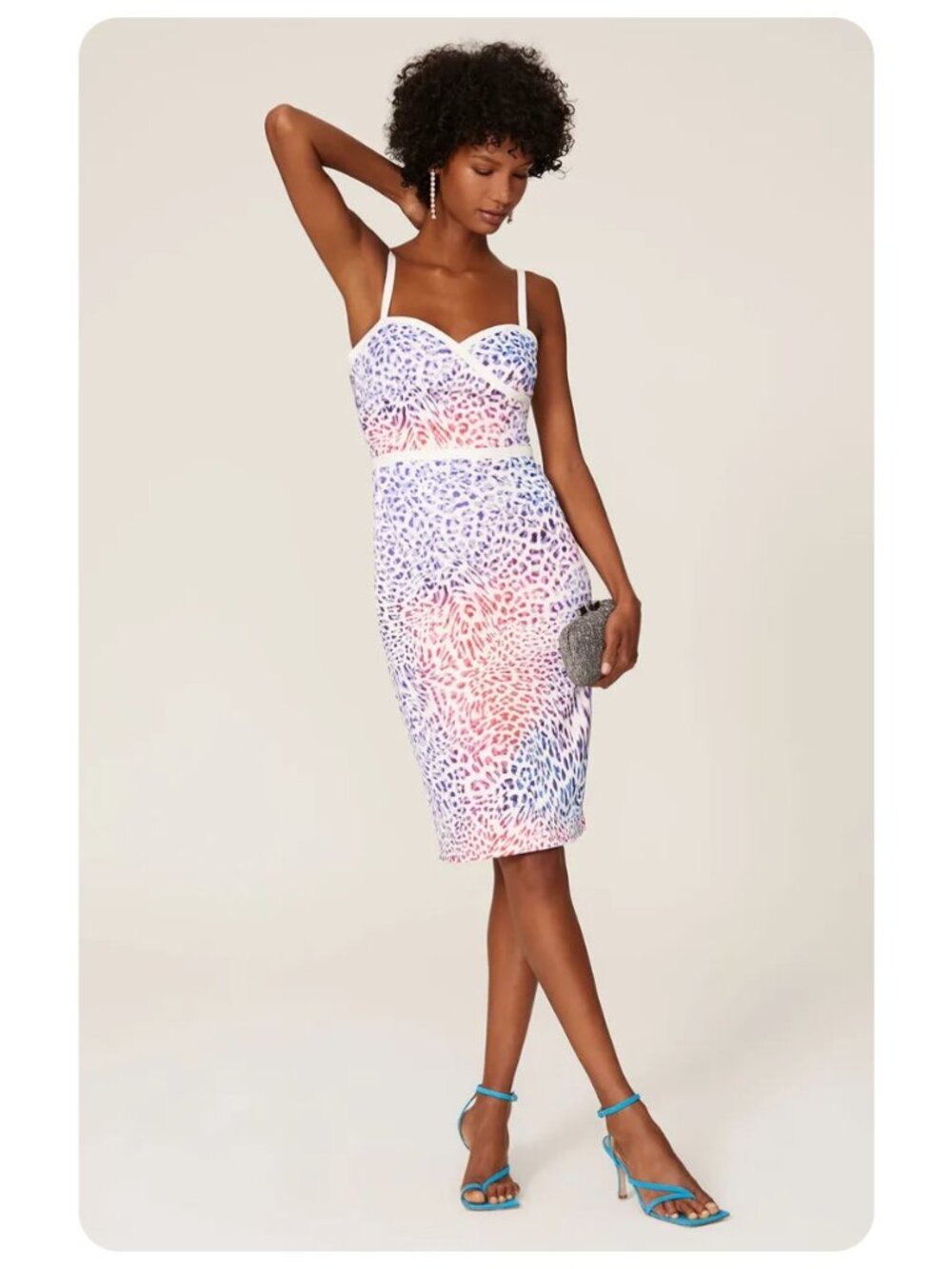 Black Halo Jungle Smoothie Rainbow Animal Print Daria Sleeveless Sheath Dress